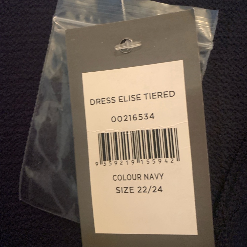 ✨HP✨NWT avenue navy blue tiered dress - Picture 4 of 6